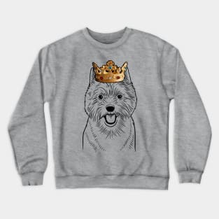 Norwich Terrier Dog King Queen Wearing Crown Crewneck Sweatshirt